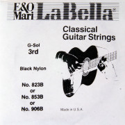 823B Отдельная струна гитарная №3 черный нейлон  La Bella