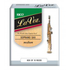 RIC10MD La Voz Трости для саксофона-сопрано, средние (Medium), 10шт в упаковке Rico