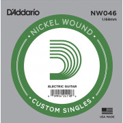 NW046 Nickel Wound Отдельная струна для электрогитары, .046, D'Addario