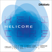 H510-1/2M Helicore Комплект струн для виолончели размером 1/2, среднее натяжение, D'Addario