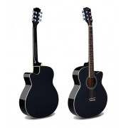 GA-H10-BK Акустическая гитара, с вырезом, черная, Smiger