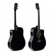 GA-H11-BK Акустическая гитара, с вырезом, черная, Smiger