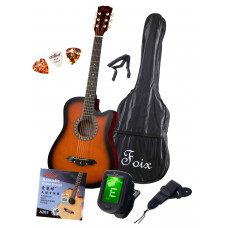 Акустическая гитара Foix с комлпектом аксессуаров, цвет санберст (FFG-2038CAP-SB) 