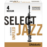 RRS10SSX4M Select Jazz Unfiled Трости для саксофона сопрано, размер 4 средние (Medium), 10шт, Rico