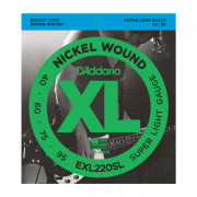 EXL220SL Nickel Wound Комплект струн для бас-гитары, Super Light, 40-95, Super Long Scale, D'Addario