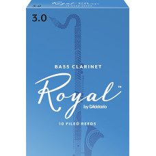 REB1030 Rico Royal Трости для кларнета бас, размер 3.0, 10шт, Rico