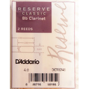 DCT0240 Reserve Classic Трости для кларнета Bb, размер 4.0, 2шт., Rico
