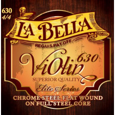 630-3/4 Комплект струн для скрипки размером 3/4, сталь, La Bella