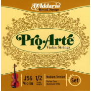 J56-1/2M Pro-Arte Комплект струн для скрипки размером 1/2, среднее натяжение, D'Addario