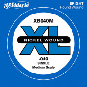 XB040M Nickel Wound Отдельная струна для бас-гитары, никелированная, 040, D'Addario