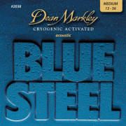 DM2038 Blue Steel Комплект струн для акустической гитары, латунь, 13-56, Dean Markley