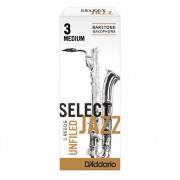 RRS05BSX3M Select Jazz Unfiled Трости для саксофона баритон, размер 3, средние (Medium), 5шт, Rico