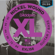 EXL156 Nickel Wound Fender Bass VI Комплект струн для эл.гитары/6-стр. бас-гитары, 24-84, D'Addario