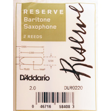 DLR0220 Reserve Трости для саксофона баритон, размер 2.0, 2шт, Rico