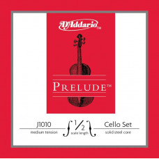 J1010-1/2M Prelude Комплект струн для виолончели размером 1/2, среднее натяжение, D'Addario