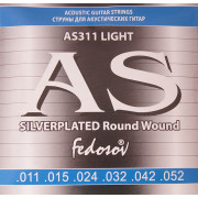 AS311 Silverplated Round Wound Комплект струн для акустической гитары, п/медь, 11-52 Fedosov