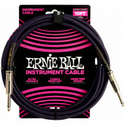 Кабель инструментальный Ernie Ball, с угловым и прямым коннекторами, Jack 6.3, 3м (6393) 