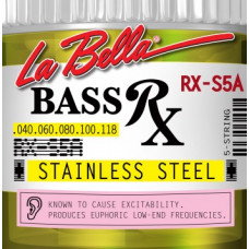 RX-S5A RX – Stainless Комплект струн для 5-струнной бас-гитары, нерж.сталь, 40-118, La Bella