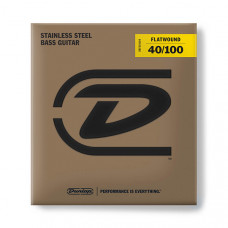 DBFS40100 Flatwound Long Scale Комплект струн для бас-гитары, сталь, 40-100, Dunlop