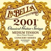 2001MED-BULK Струны для классической гитары, 5 комплектов, сред. натяжение, посеребренные, La Bella