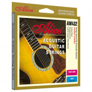 AW432P-SL Комплект струн для акустической гитары, медь, цветные наконечники, 11-52, Alice