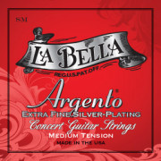 SM Argento Комплект струн для классической гитары, среднее натяжение, посеребренные, La Bella