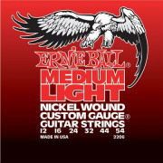 P02206 Nickel Wound Medium Light Комплект струн для электрогитары, никель, 12-54, Ernie Ball