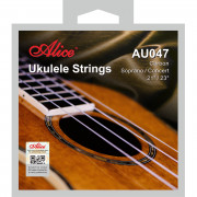 AU047 Комплект струн для укулеле сопрано/концерт, карбон, Alice