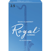 REB1025 Rico Royal Трости для кларнета бас, размер 2.5, 10шт, Rico