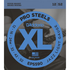 EPS590 XL PRO STEEL Струны для электрогитары Jazz Light 12-52 D`Addario
