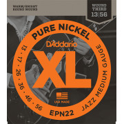 EPN22 XL Pure Nickel Комплект струн для электрогитары, никель, Jazz Medium, 13-56, D'Addario