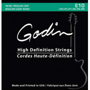 008964 E-10 Комплект струн для электрогитары, 10-46, Regular Light, Godin