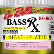 RX-N6A RX – Nickel Комплект струн для 6-струнной бас-гитары, никелированные, 30-118, La Bella