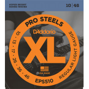 EPS510 XL PRO STEEL Струны для электрогитары Regular Light 10-46 D`Addario