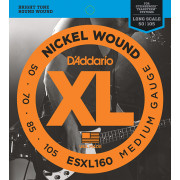 ESXL160 Nickel Wound Комплект струн для бас-гитары, Medium, 50-105, шарик на 2 концах, D'Addario