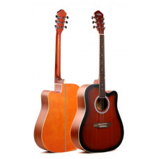 HS-4140-MAS Акустическая гитара, с вырезом, красный санберст, Caravan Music
