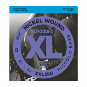 EXL280 Nickel Wound Комплект струн для бас-гитары пикколо, 20-52, Long Scale, D'Addario