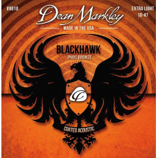 DM8010 Blackhawk Pure Bronze Комплект струн для акустической гитары,с покрытием, 10-47, Dean Markley