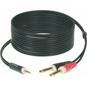 AY5-0300 Коммутационный кабель, 3.5мм-2x6.35мм, 3м, Klotz