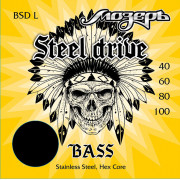 BSD-L Steel Drive Комплект струн для бас-гитары, сталь, 40-100, Мозеръ