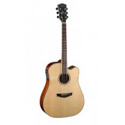 PW-360M-NS Электро-акустическая гитара, с вырезом, с чехлом, матовая, Parkwood