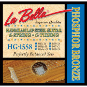 HG-1558 Комплект струн для слайд-гитары, строй G, фосфорная бронза, 15-58, La Bella