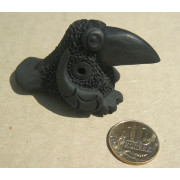 SM01 Свистулька маленькая Ворона, черная, Керамика Щипановых