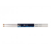 Барабанные палочки HUN Colored Series Bluefire 5A WHITE, орех гикори, белые, деревянный наконечник (10104005) 