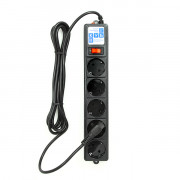 SPG-B-10-BLACK PowerCube Фильтр-удлинитель 3.0м 10А/2,2кВт, Электрическая мануфактура