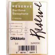 DLR0230 Reserve Трости для саксофона баритон, размер 3.0, 2шт, Rico