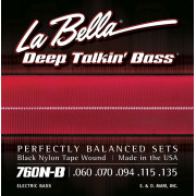 760N-B Deep Talkin' Bass Комплект струн для 5-струнной бас-гитары, сталь/нейлон, 060-135, La Bella