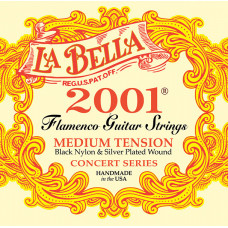 2001FM 2001 Flamenco Medium Комплект струн для классической гитары, среднее нат, посеребр., La Bella