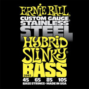 P02843 Stainless Steel Hybrid Slinky Комплект струн для бас-гитары, 45-105, сталь, Ernie Ball