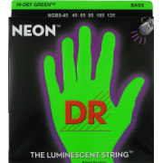 NGB5-45 Neon Green Комплект струн для 5-струнной бас-гитары, никелированные, с покрытием, 45-125, DR